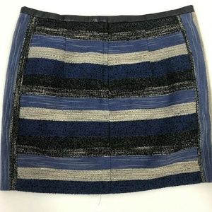 H&M Skirt Size 10 Women’s Black And Blue Stripe